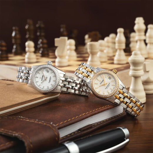Titoni Swiss Watch Universe Series Mechanical Women's Watch 729-S-DB-695 DISCO BLANCO DE ACERO INOXIDABLE 27 Dial