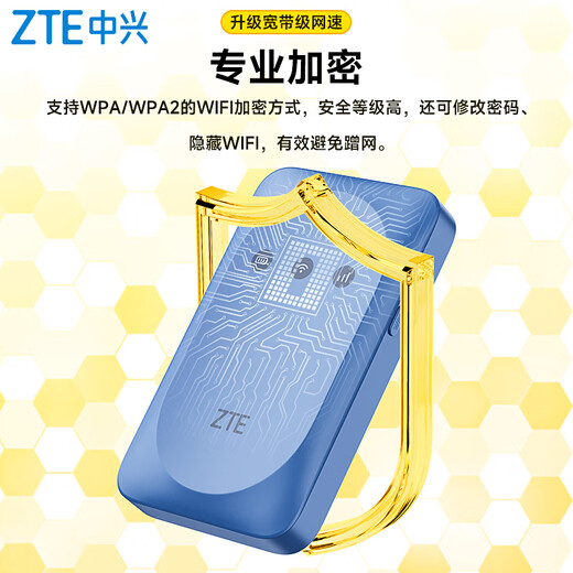 ZTE portable wifi free 1500G supports 5G 4G equipment card-free mobile accompanying unlimited portable wireless network card national universal traffic 2025 new product large-capacity battery ZTE Telecom version card-free - white ZTE self-developed chip - use anytime, anywhere