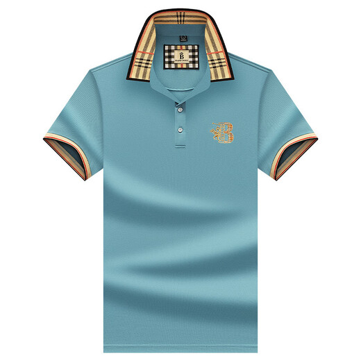 Jiayan European Station Trendy Polo Shirt Men's Summer New Solid Color Embroidered Short Sleeve Daily Fashion Business Casual Half Sleeve 897 Black M