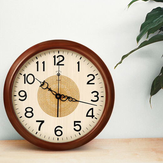 Polaris (POLARIS) European solid wood wall clock living room fashion creative clock simple wall watch decoration quartz clock 38cm