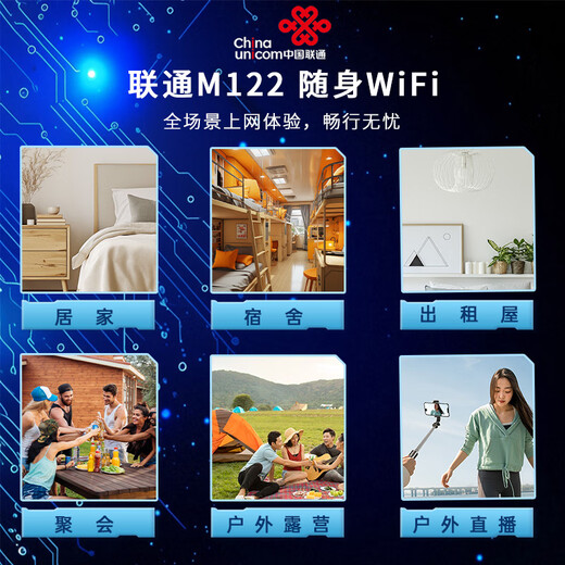 China Unicom Disfrute de WiFi móvil 6 Punto de acceso portátil para automóvil Tarjeta de Internet para computadora portátil para estudiantes Admite equipos 5G / 4G Tráfico nacional de alta velocidad ilimitado 2025 Nuevo modelo China Unicom Velocidad oficial ilimitada Unicom C2 Ultimate Edition