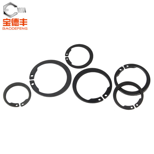 Baodefeng 65 manganese steel reverse shaft internal retaining ring C-type retaining ring open retaining ring national standard M1408/AV M12 (50 pieces)