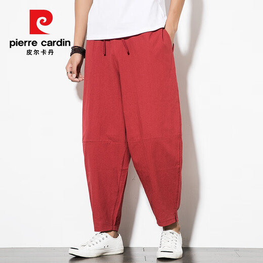 PIER CARDIN Pantalones casuales de estilo chino Estilo chino y verano Nuevos algodón de algodón de algodón y lino de algodón de lino y de lino