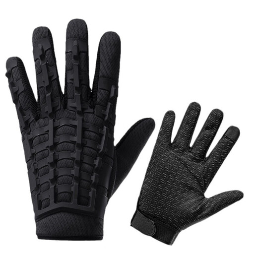 Feiyuega Vollfinger Taktische Handschuhe Herren Fitness Outdoor Motorrad Sport Radfahren Bergsteiger Frühling und Herbst Radsport -Touchscreen Handschuhe Sport Bone Upgrade Langfinger Schwarz Uniform Größe