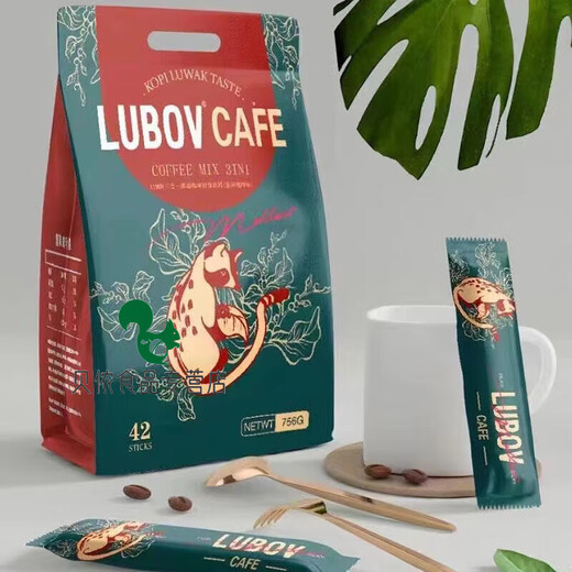 
Lubov imported from Russia to drink light luxury style LUBOV three-in-one instant coffee green 756g hotel office coffee three-in-one instant coffee 756g*1 bag