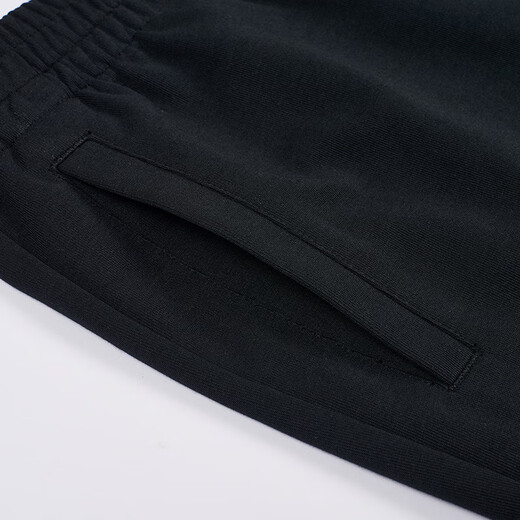 361 Sports pants for men in autumn and winter, loose and breathable casual pants, velvet straight legged knitted trousers, running pants for men, recommended leggings, super black XL