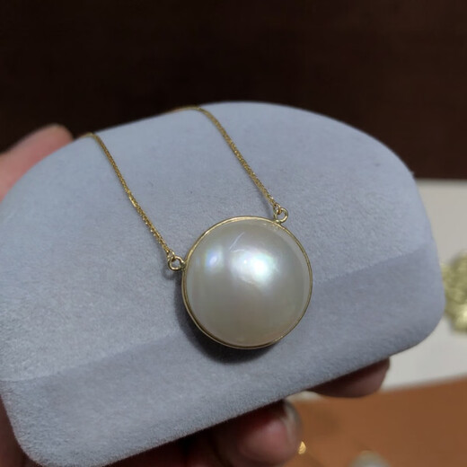 OIDSGG Mickey style seawater maple pearl white set chain 1617mm Chopard chain necklace Mickey white maple 18-19mm