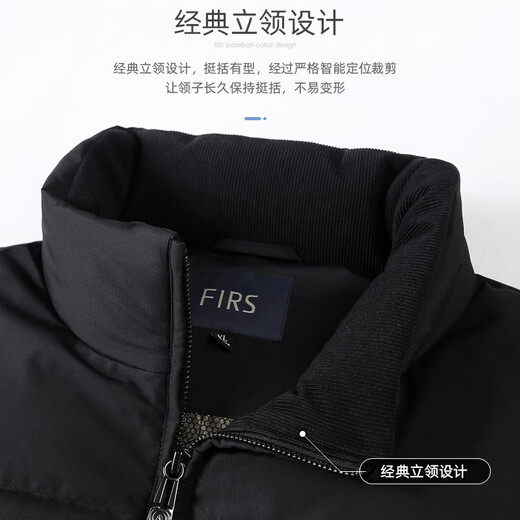 
Shanshan thickened cold-proof men's stand-up collar bread down jacket men's winter commuter cadre duck down jacket 753 black XL (180)