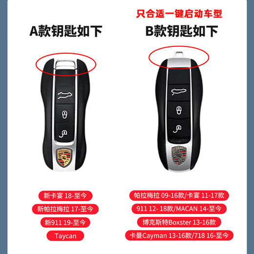 Chaomeng подходит для Porsche Paramela Key Cover Macan Cayenne 718 Men 911 ЖЕНЩИНА ЖЕНЩИНА ФУНТАЛЬНЫЙ МЕТАЛЛОВА
