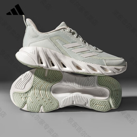 ADIDAS男鞋白色运动鞋2024春秋季新款轻便舒适休闲鞋女鞋网面透气跑步鞋 JH9854【官方正品 顺丰速发】 38
