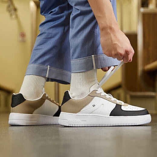 Jordan men's shoes versatile low-top leather-face autumn and winter board shoes thick sole height-enhancing casual white shoes sports shoes