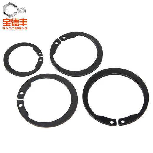 Baodefeng 65 manganese steel reverse shaft internal retaining ring C-type retaining ring open retaining ring national standard M1408/AV M12 (50 pieces)