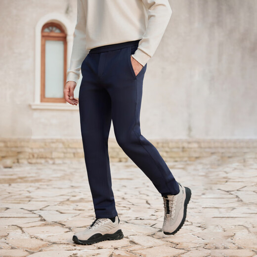 AIGLE spring outdoor fashion casual warm comfortable straight trousers men's trousers Navy AX841 42 (175/84A)