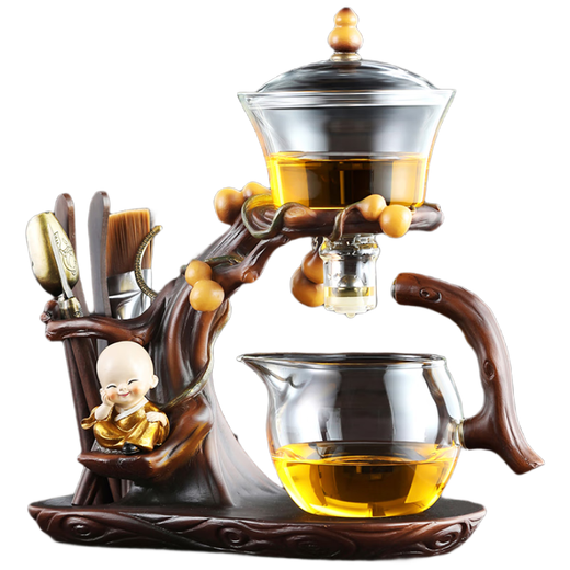 Shangyanfang glass tea set complete set for home office lazy automatic tea making artifact high-end tea making set housewarming gift