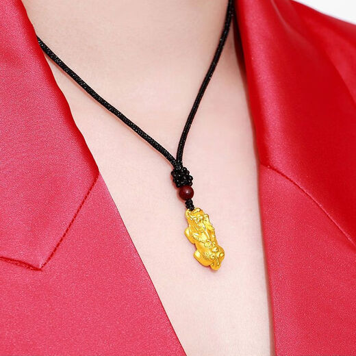 Anfeng Hong Kong 9999 Real Gold Pixiu Pendant Unisex Pixiu Transfer Pendant 24K Gold Pixiu Pendant + Rope Pixiu Pendant + Rope - 8.76529g 9 pieces