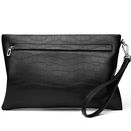 Golf (GOLF) top layer cowhide men's handbag multiple card handbags crocodile pattern large capacity envelope hand grab bag and give boyfriend gift