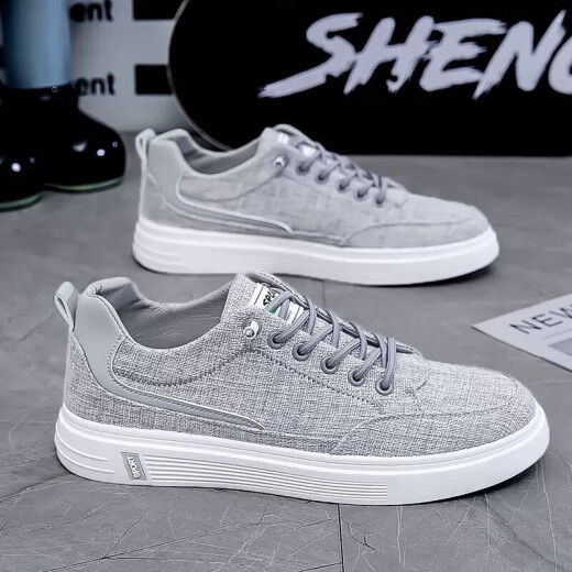Work canvas shoes men's shoes men's old Beijing spring cloth shoes men's trendy shoes breathable versatile casual shoes X8899 black 42