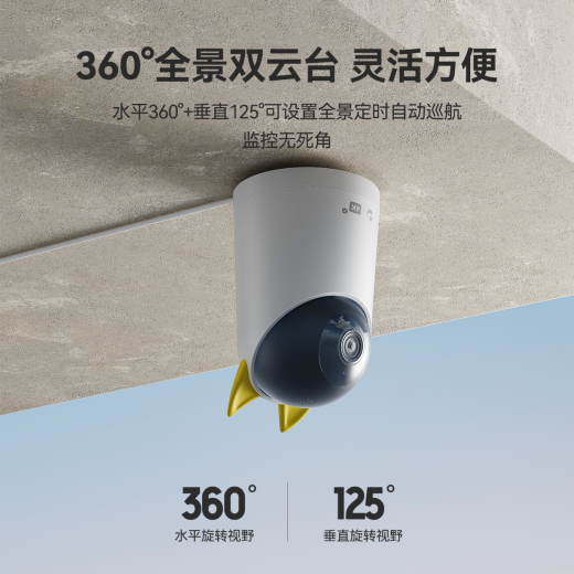 Puffin 8 Millionen Innen- und Außenkamera -Hausmonitor 360 Grad ohne tote Winkel mit Nachtsicht Panoramabläuf