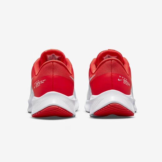 耐克（NIKE）跑步鞋子男春秋新款健身训练网面透气减震轻便休闲运动鞋 DA1105-100白灰红 44