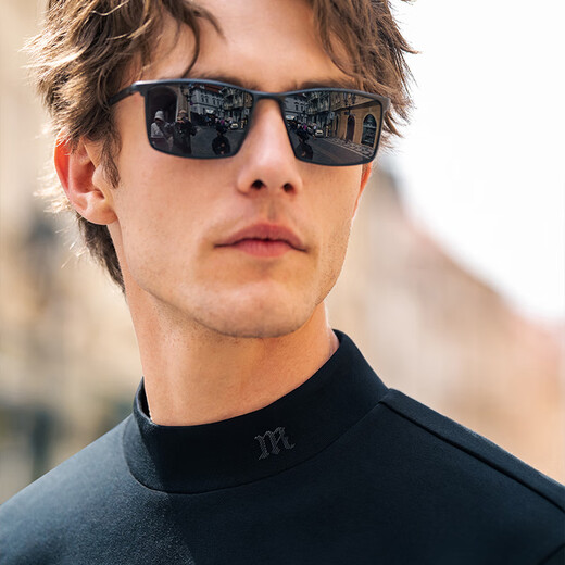
Mr. Bu Bu Hot Gallbladder Printed Half High Collar Thicken T-shirt Men's 2025 Spring and Autumn New Top KT15775 Piano Black L (175)