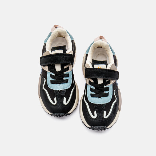 Kappa Kids Kappa children's father's shoes autumn and winter new lightweight boys' running shoes non-slip soft bottom girls' sports shoes black 31 suitable for foot length 191mm