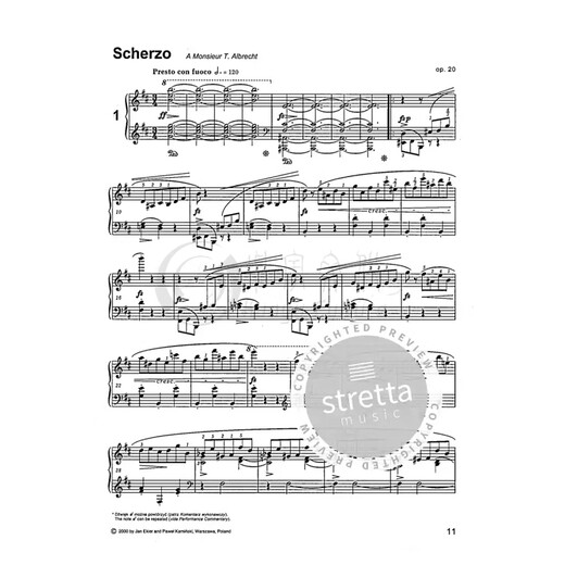 
Chopin Scherzo Piano Solo Pocket Edition Study score Non-performance score Polish national version PWM score book Fryderyk Chopin Scherzos for Piano PWM12155