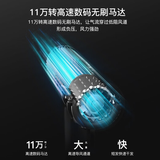 康夫（CONFU）CONFU高速电吹风机家用情人节送礼物大功率大风力负离子 11万高转速+负离子玛瑙绿