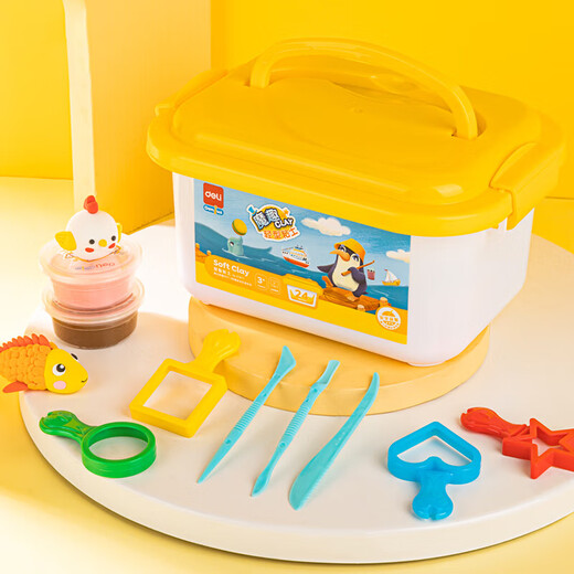 Deli 24 Farbe Ultraleichter Ton Baby Weiche und geschmacklos Plastile Safe Clay handgefertigtes DIY -Werkzeugkasten Einfach zu speichern Kindergeburtstag Kindergärtner School Geschenk