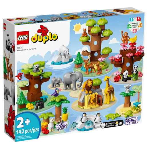 LEGO (LEGO) Debao 2+ frühkindliche frühkindliche Bildung Big Grain Jungen und Mädchen Elektrische Spielzeug frühkindliche Bildung 10975 Weltwild Wildtiere