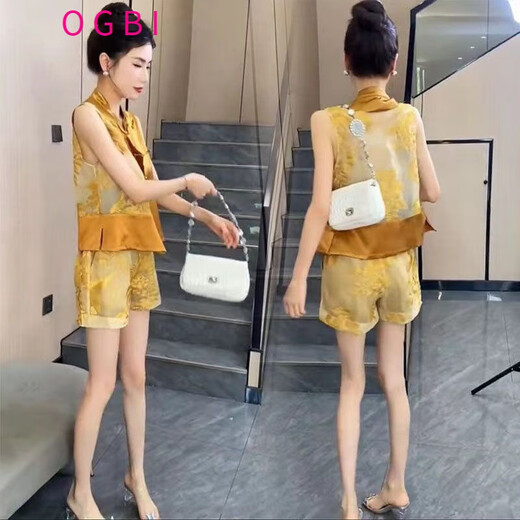 Ogbi Style chinois et NOBLE Fashion Costume pour les femmes 2025 Été Nouveau style couteaux à manches d'épissage bouton de gisement