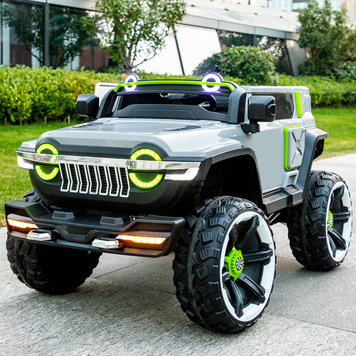 爸爸妈妈坦克300儿童电动车四轮汽车越野车宝宝带遥控玩具车双人童车1-8岁