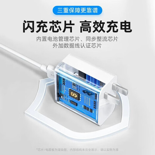 励顿66W充电器快充套装type-c数据线6A快充线充电头超级闪充插头适用华为Mate40pro/60/50荣耀小米oppo 1.5米6A快充线