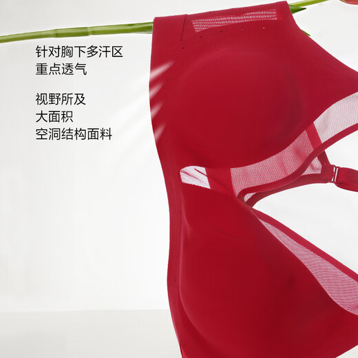 Aimu Oxygen Patch Wireless Bra Wedding Red Set AM179353 Aimu Red 165