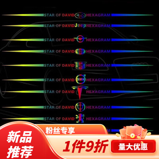 Tucker is suitable for car body door glass wheel eyebrows rear wing car logo blocking scratches pull flower decoration car sticker long reflective reflective colorful laser strip - other cars