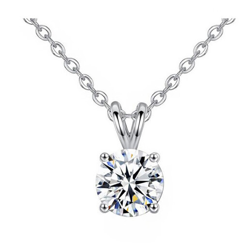 Fat Donglai same platinum pendant without chain imported technology moissanite diamond necklace women's PT950 single 50 points 1 gram 50 points platinum rabbit single pendant