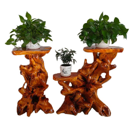 Represidente de tallado de raíz natural Registro de estar de estar chino Bonsai Fish Soporte de madera maciza Balcón Balcón Balcón Ornamento Antiguo Fluorescente Amarillo B20 Piedra Bolsa de piedra