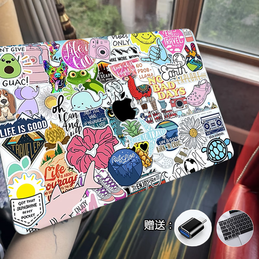 TLXT苹果macbookpro保护壳24款14寸macbookair13外壳15寸笔记本mac电脑轻薄m3配件13.3防磕2023保护套 「贴图」T699 赠粉色键盘膜+Type-c转接头 Air1