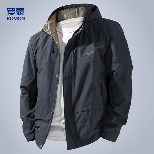 Romon Stand Collar Jacket Men's Autumn Outdoor Simple Solid Color Jacket Breathable Casual Men's Jacket Business Men's Wear