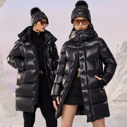 Govan black gold goose down jacket Yang Mi's same style Black Pearl 4.0 men's and women's same style down jacket Haute Couture Paris Black S