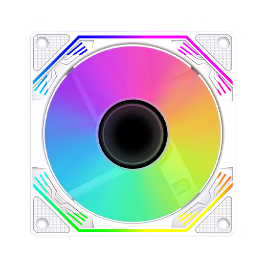 EVESKY Prism Ventilador de chasis PRO de cuarta generación refrigerado por agua Ventilador de chasis de 12 CM empalme inalámbrico hacia adelante y hacia atrás Sincronización de luz divina ARGB Control de temperatura PWM Ventilador de computadora Prism 6pro Ventilador delantero negro PRO de quinta generación (interfaz de tres pines de 5 V)