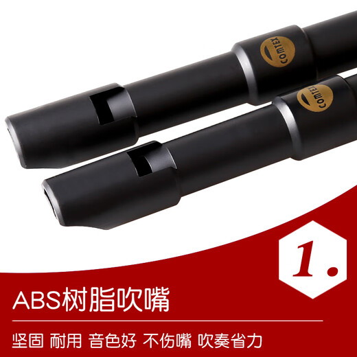 Shanbei Irish Whistle Flötenanfänger für Erwachsene C-D-Einstellung Zinnflöte Mattharz Frosted 6-Loch-Musikinstrument C-D Anpassung + Rich + Lehrbuch