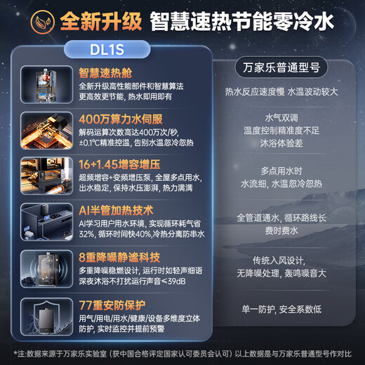 Macro Sleep Wash DL1S supercharged large water volume zero cold water 16 liters gas water heater natural gas fast heating dual servo constant temperature intelligent control heating cabin antifreeze trade-in