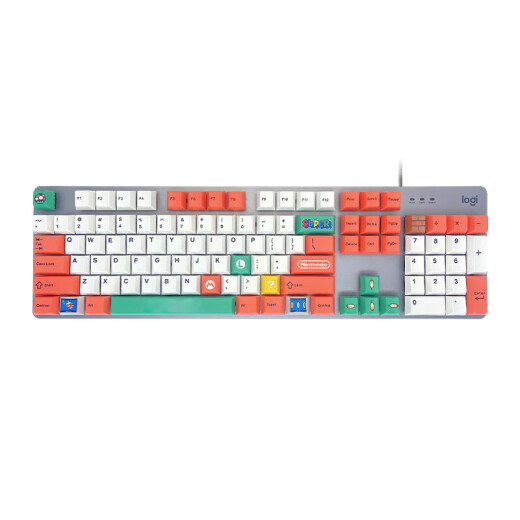 罗技（Logitech）K845机械键盘游戏电竞有线键盘电脑办公键盘个性定制键帽版送男生女友礼物 K845水管工键帽版 茶轴