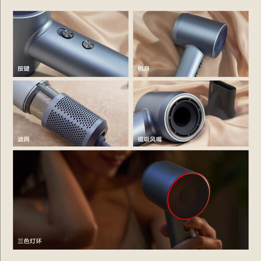 Laifen high-speed hair dryer, quick-drying household hair dryer, negative ion hair care, low-noise hair dryer, birthday gift, national subsidy, LF03 simple white