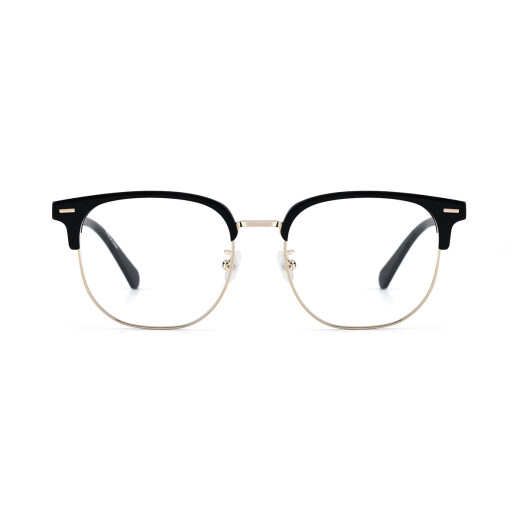 Calvin Klein glasses men's CK eyebrow frame is like half frame anti-blue light glasses business trend myopia glasses frame women can match astigmatism CKJ23229LB-718-5318 Gloss black + gold Wanxin HD 1.60 lens