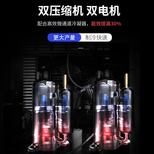 Guangshen Electrical Ice Cream Machine Commercial [Mixue Ice City Gleiche Modell] Vollautomatische Eismaschine Eismaschine Sundae Cone Machine Soft Ice Bullet Machine große Ausbeute High-End-Maschine BH728 Dual-System-Eismaschine [Produktion 72L/H]