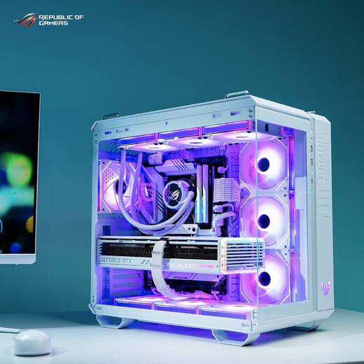 ASUS family bucket I7 14700KF ASUS RTX5070ti graphics card 5080 game white Fubuki AI computing rendering assembly computer pure white e-sports host i7 14700KF+RTX5070 2