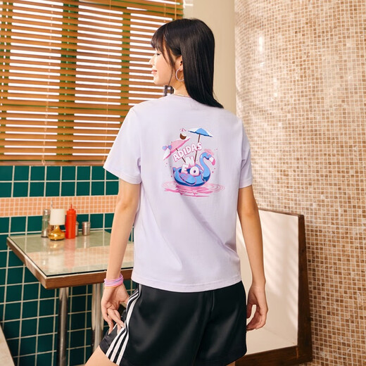 Adidas Neo Fun Print Women's Round Neck Sport Kurzarm T-Shirt IP3877/IP3878/IP3879/IP3880 IP3880 2XL