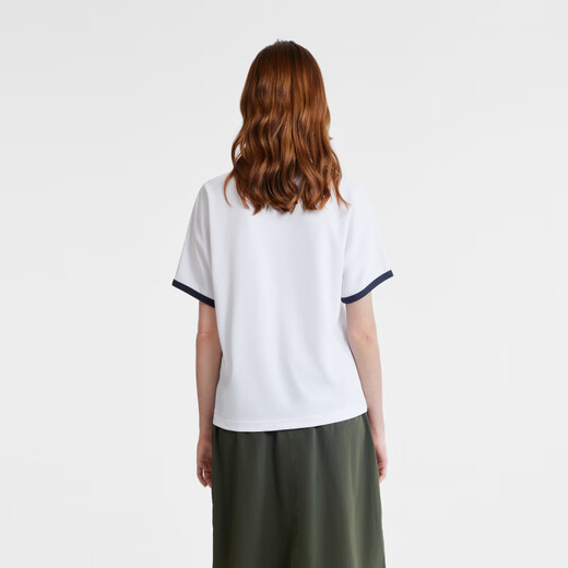 
AIGLE Aigao short-sleeved T-shirt Spring and Summer Women's DFT Quick Dry Moisture Wound UPF40+ Sun Protection Ultra Bright White BD702 M (165/88A)