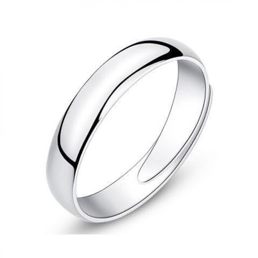 BZK9999 sterling silver glossy ring for men and women, living mouth, simple and elegant, pure silver gift, Qiushui Yiren, looks like a fairy - fine glossy surface, 5.980g, limited time sale, first come first served